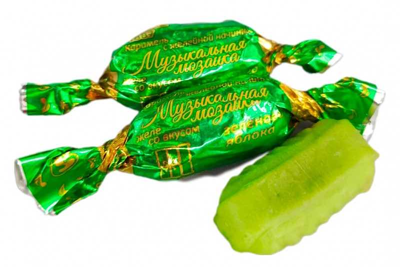 Муз. мозаика зелёное яблоко